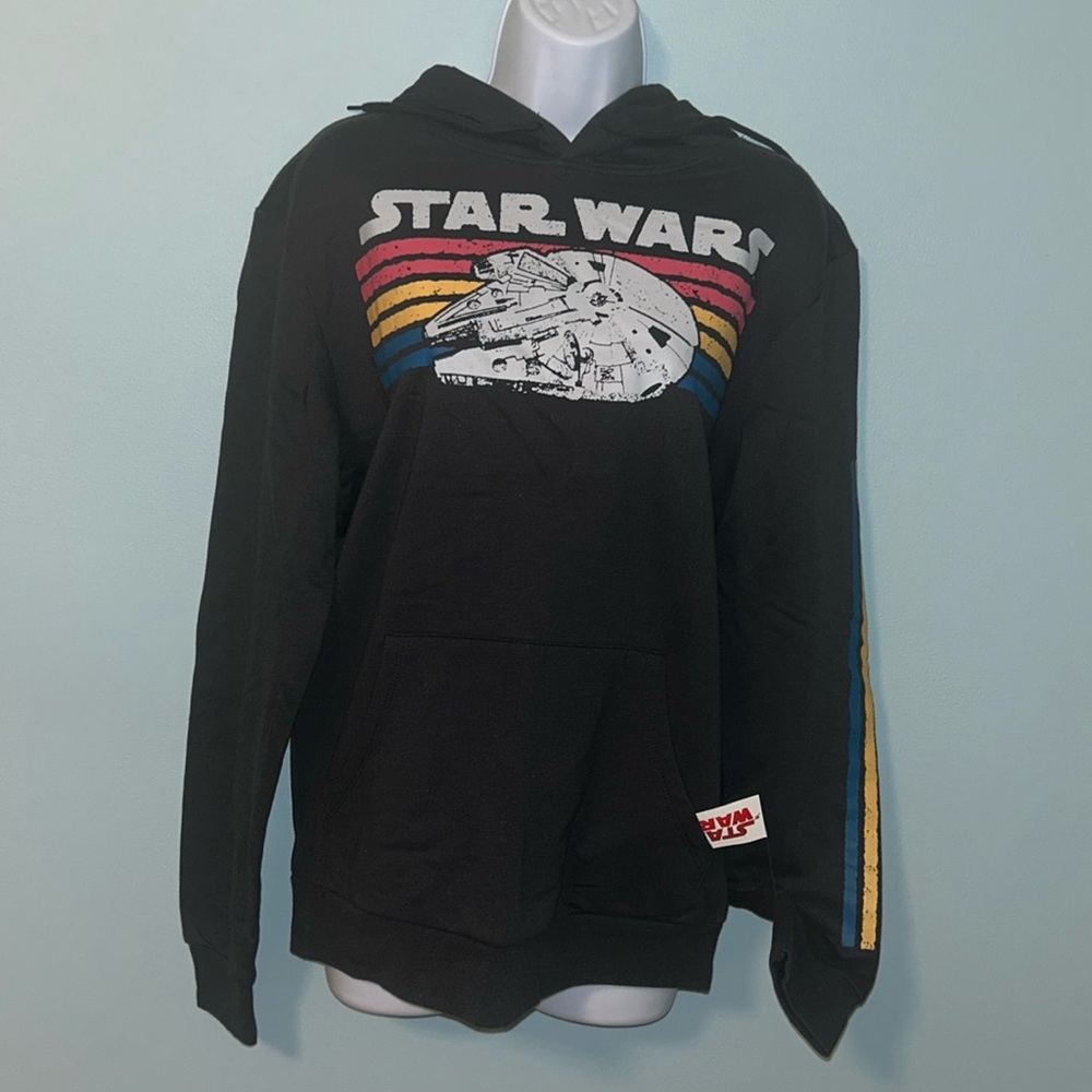 NWT Disney Star Wars Lightweight Black Hoodie Sweatshirt